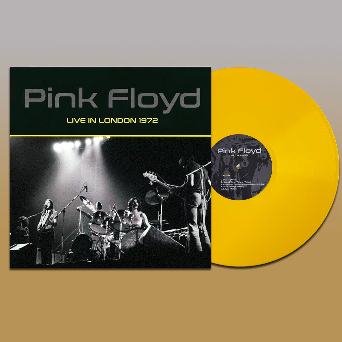 PINK FLOYD LP Live In London 1972 (Yellow Coloured Vinyl) 250 Numbered Copies