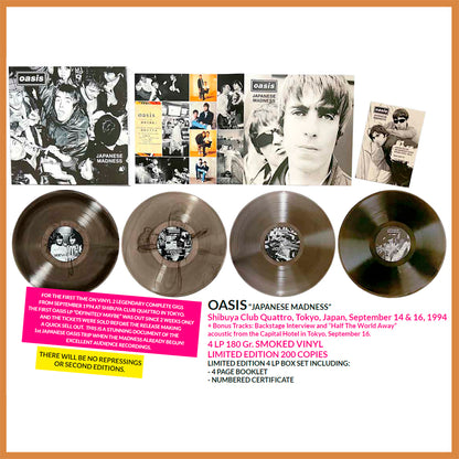 OASIS BOX SET 4xLP Japanese Madness (Smoked Coloured Numbered 200 Copies)