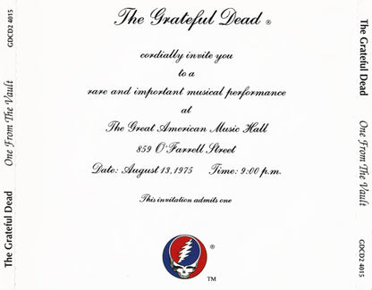 GRATEFUL DEAD 2xCD One From The Vault (Deluxe Fat Box)