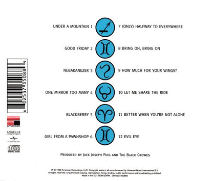 THE BLACK CROWES CD Three Snakes And One Charm
