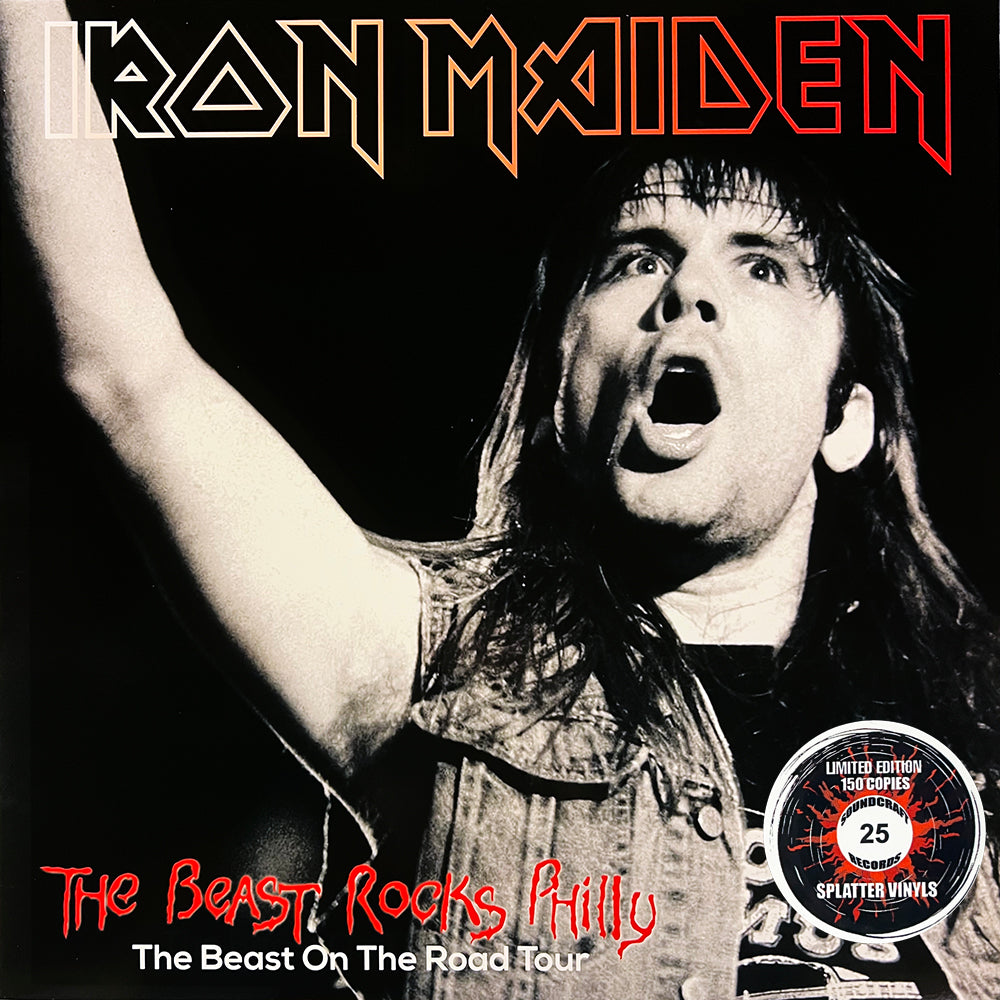 IRON MAIDEN LP The Beast Rocks Philly (Splatter Coloured Vinyl) with flyer