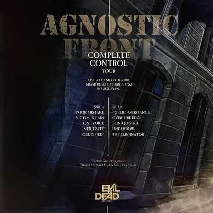 AGNOSTIC FRONT LP Complete Control Tour (Red Transparent Coloured Vinyl)