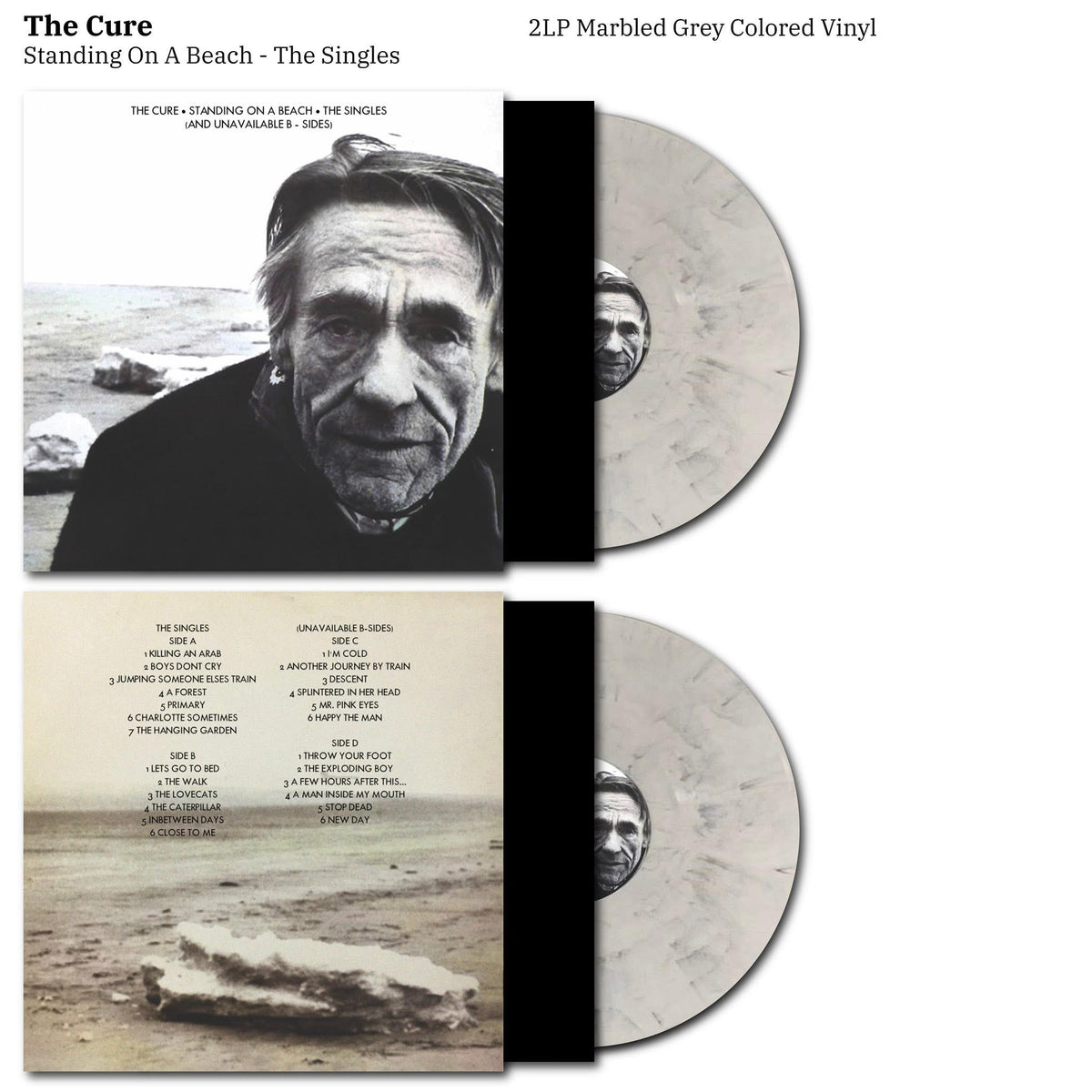 THE CURE 2xLP Standing On A Beach The Singles And Unavailable B-Sides (Marbled)