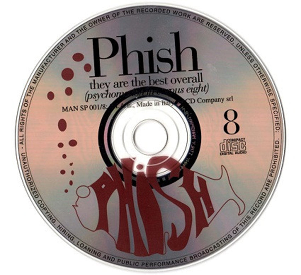 PHISH 2xCD They Are The Best Overall (Psychomotion In Corpus Eight) 7/8