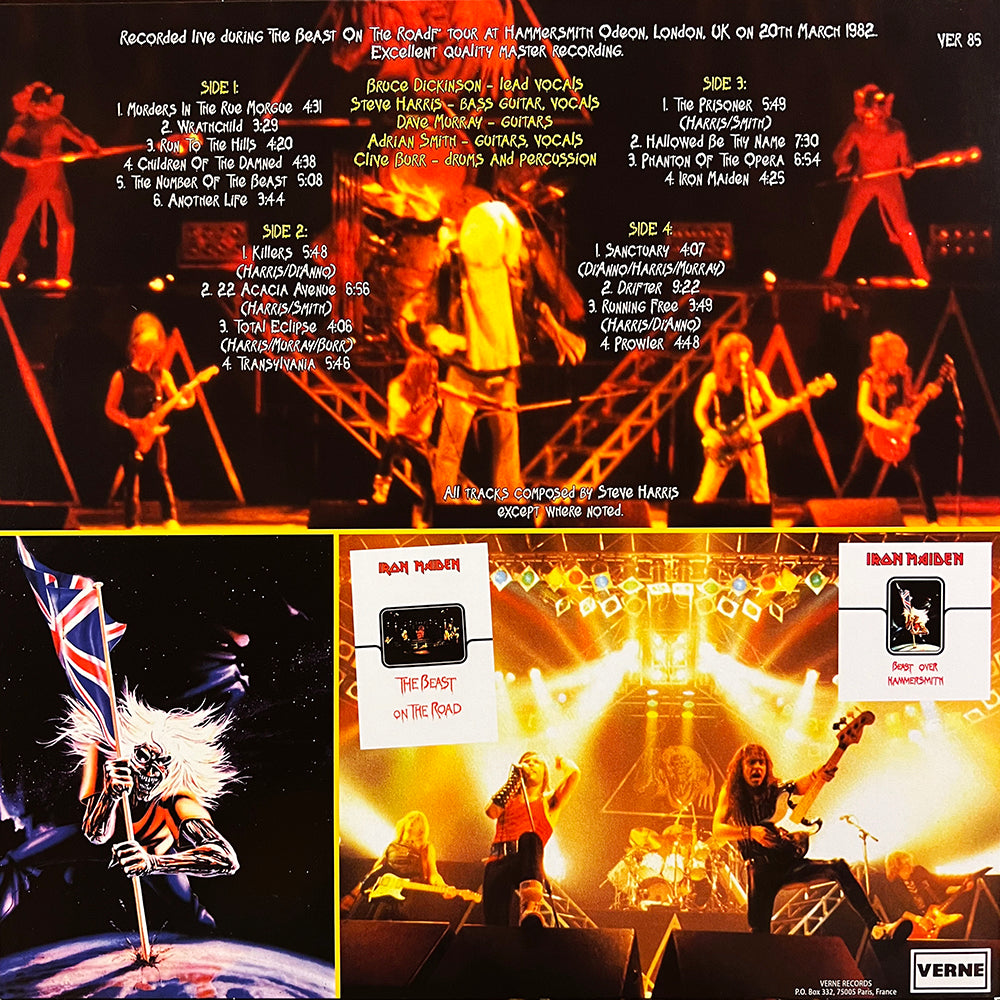 IRON MAIDEN 2xLP Live At Hammersmith Odeon 1982 (Blue Coloured Vinyls)