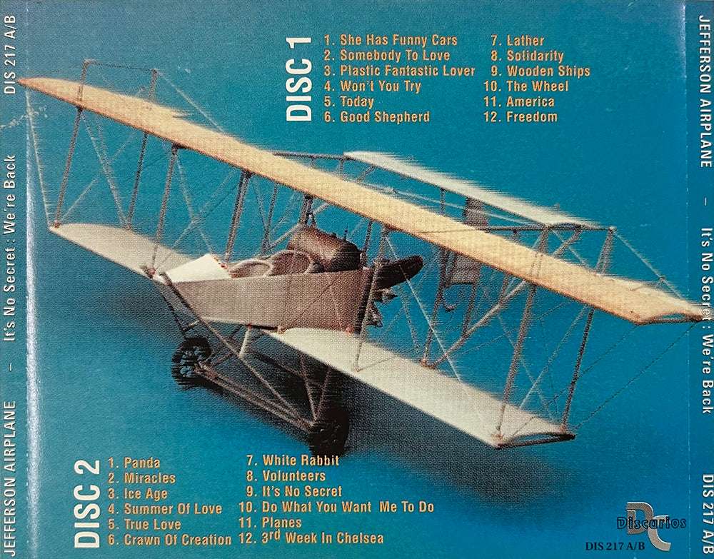 JEFFERSON AIRPLANE 2xCD It's No Secret : We're Back