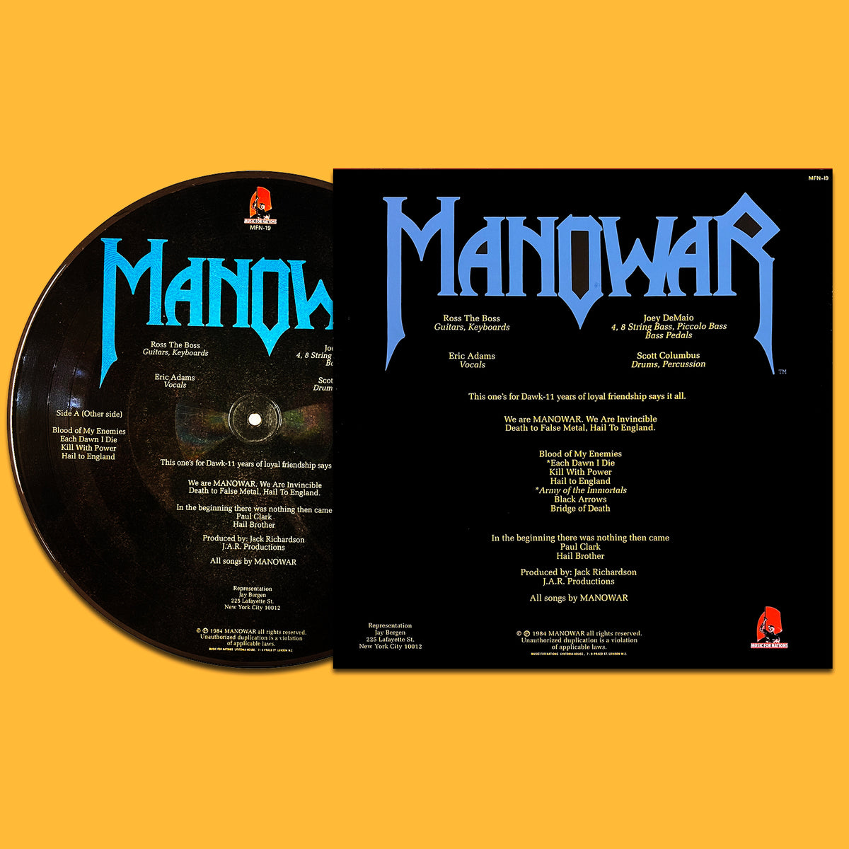 MANOWAR LP Hail To England (Picture Disc with Cover and Insert)