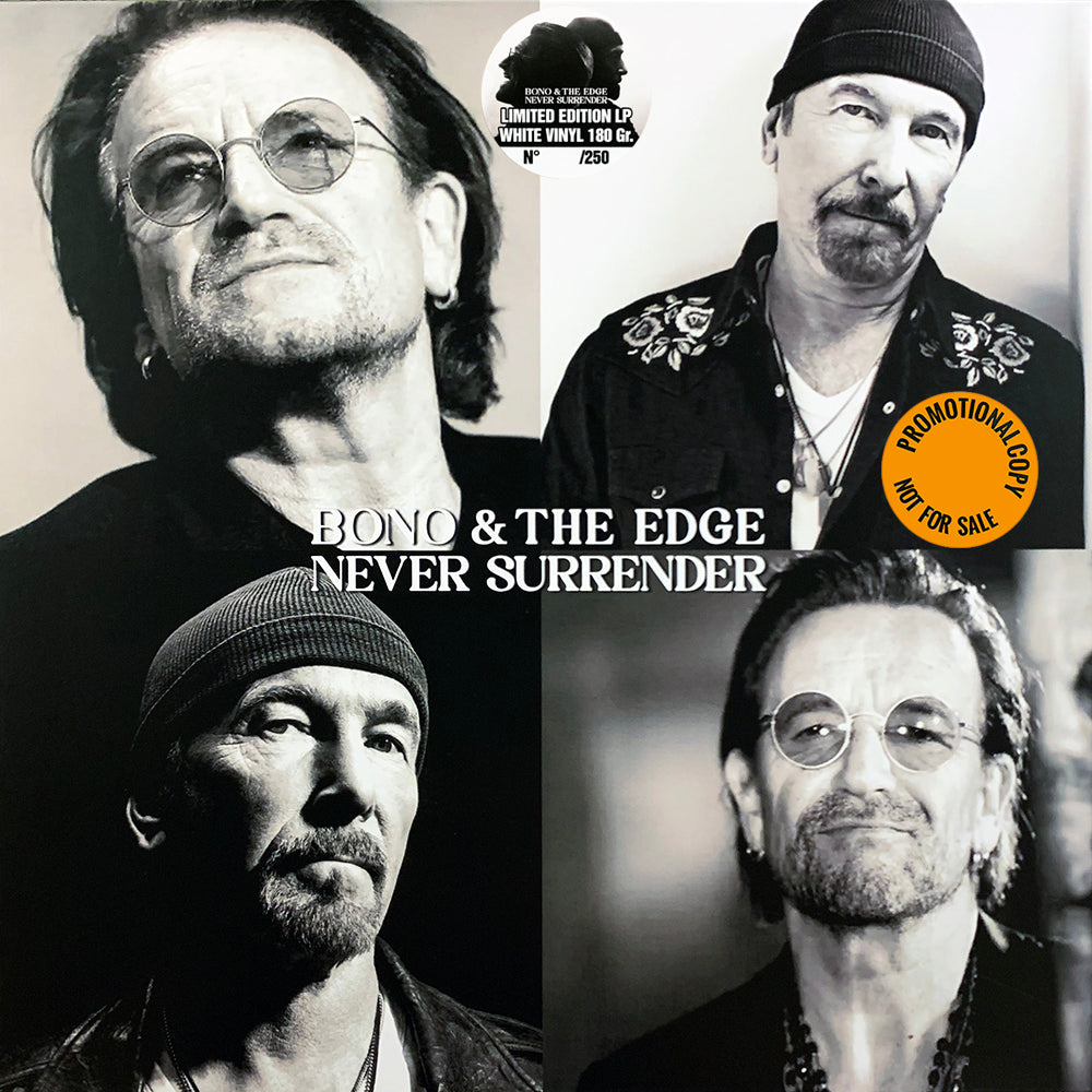 U2 BONO & THE EDGE LP Never Surrender (White Coloured Vinyl) PROMO EDITION