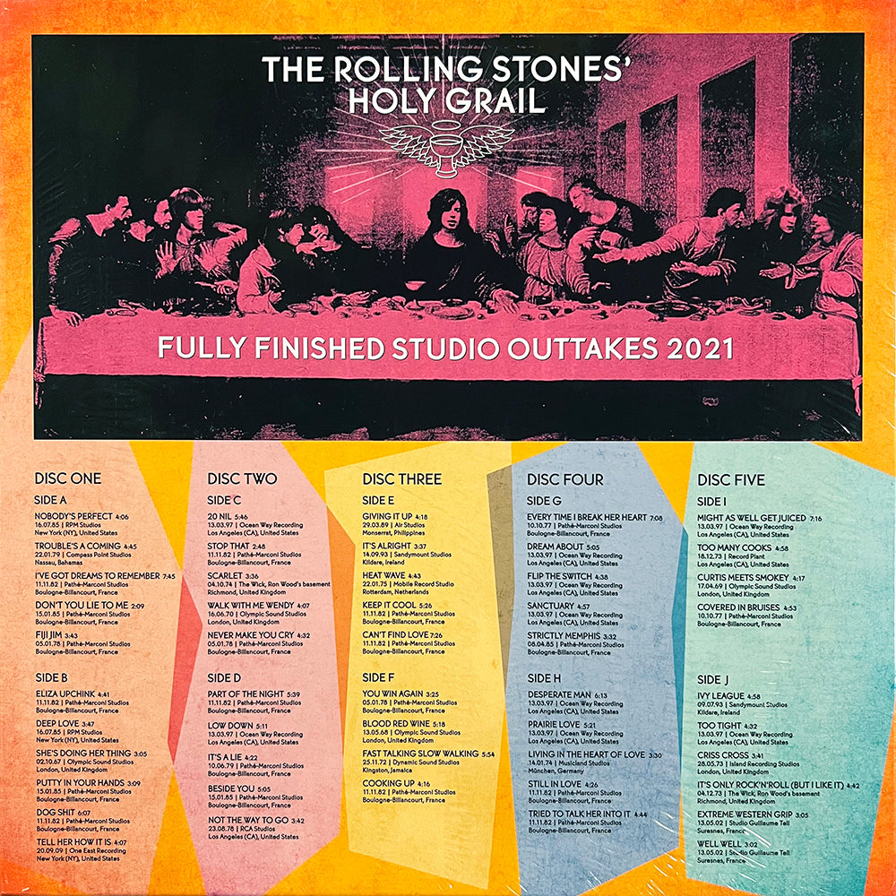 ROLLING STONES 5xLP BOX SET Fully Finished Studio Outtakes 2021 (White Colour)