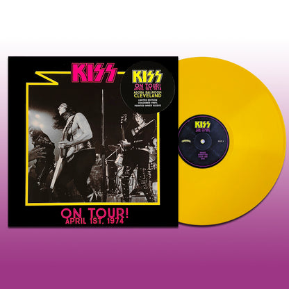 KISS LP On Tour! April 1st, 1974 Cleveland (Yellow Coloured Vinyl)