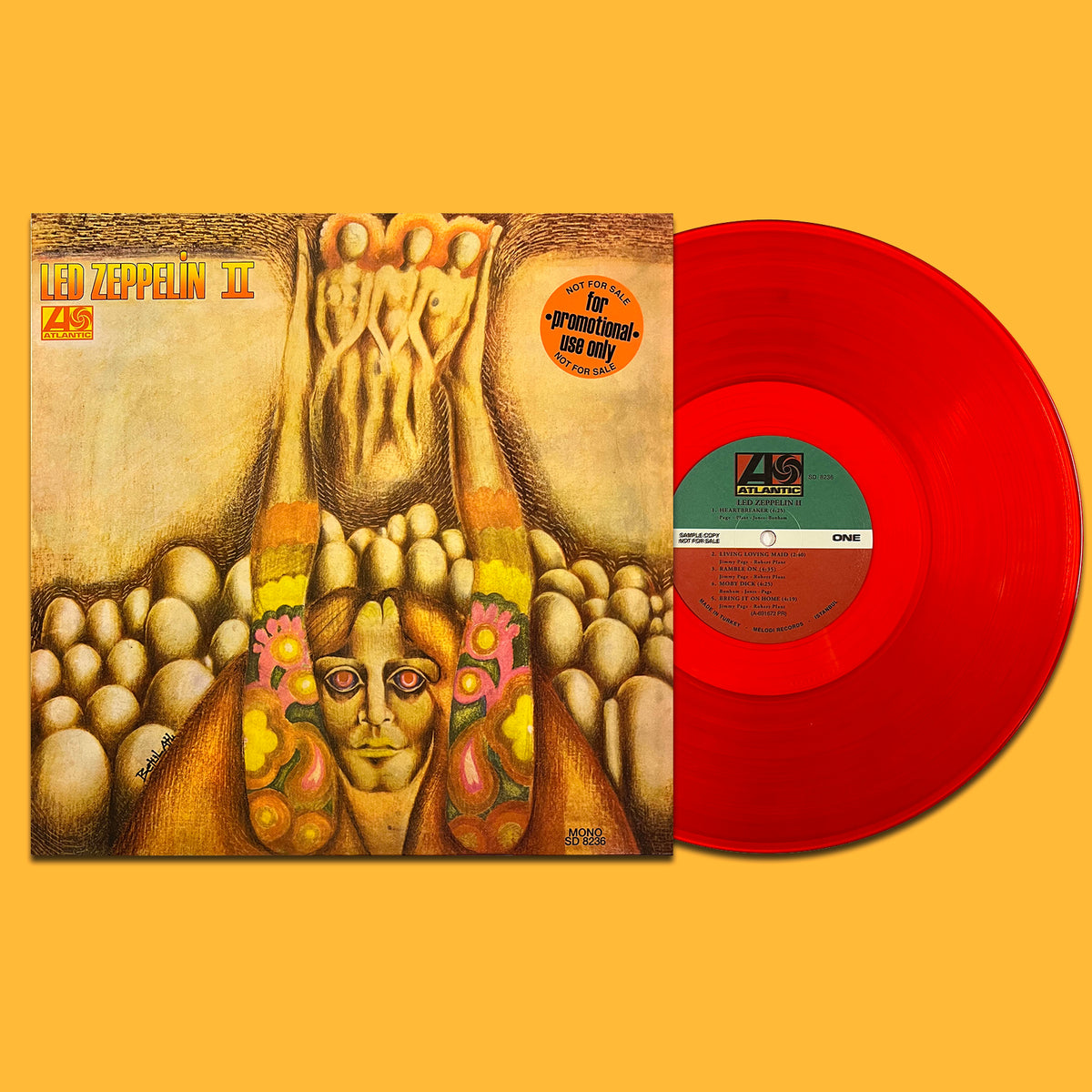 LED ZEPPELIN LP II (Translucid Red Coloured Vinyl) Turkish Promo