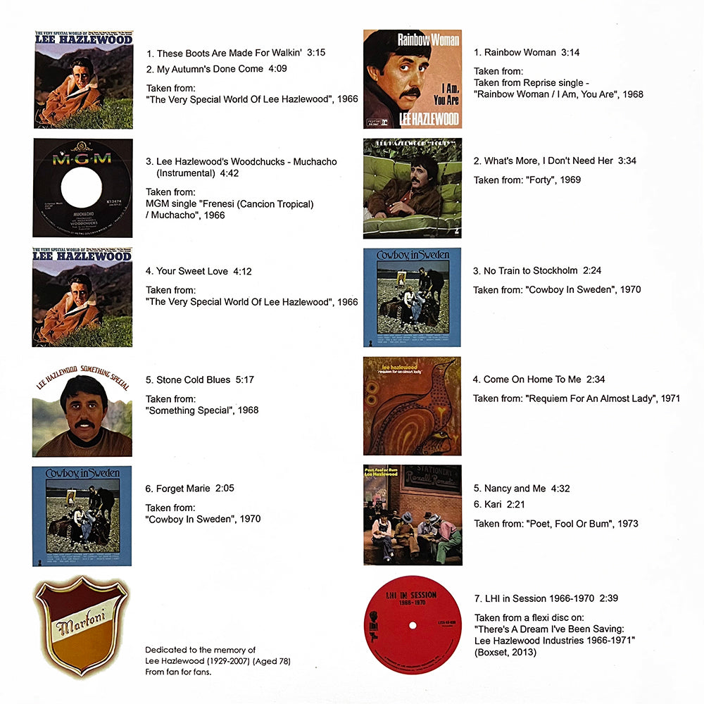 LEE HAZLEWOOD LP Hamburger (White Marbled Coloured Vinyl)