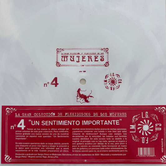 Mujeres - “Un Sentimiento Importante” (Versión Suave) - 7" - Color