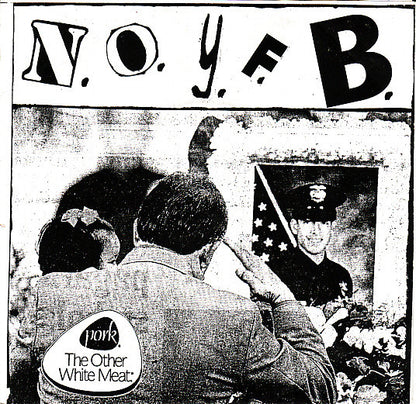 N.O.Y.F.B. / Hatebox – Pork: The Other White Meat / Sonic Hatred 98 - 7" - Grey Marbled - 1999 - Fudgeworthy Records – FUDGE 24
