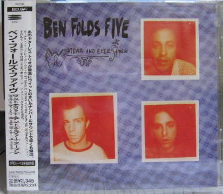 Ben Folds Five – Whatever And Ever Amen - CD - Edición Japonesa - Con OBI - 1997 - Epic – ESCA 6642 - Nuevo sin usar pero no precintado / New and unplayed but not sealed.