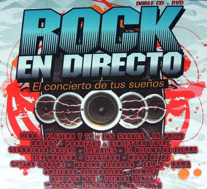 Live Rock - The concert of your dreams - Leño / La Polla / Platero y Tú / Los Suaves / Boikot / Porretas / Ilegales / S.A. / Ska-P... - 2xCD + DVD - Locomotive Records – LM505 - NEW - SEALED.