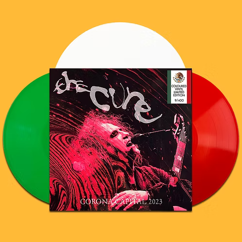 THE CURE 3xLP BOX SET Corona Capital 2023 (Green, White & Red Coloured Vinyl)