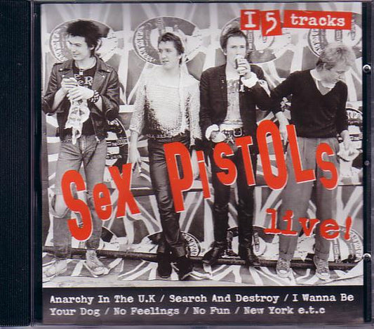 Sex Pistols – Live - CD - Edición Griega - Greek Edition - Ποπ + Ροκ – MPH 007 - CD Muy Buen Estado (VG+) / Portada Como Nueva (M-)