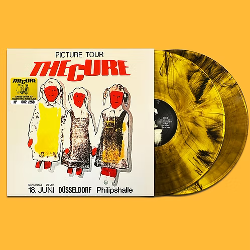 THE CURE 2xLP Picture Tour (Yellow & Black Marbled Colored 250 Numbered Copies)
