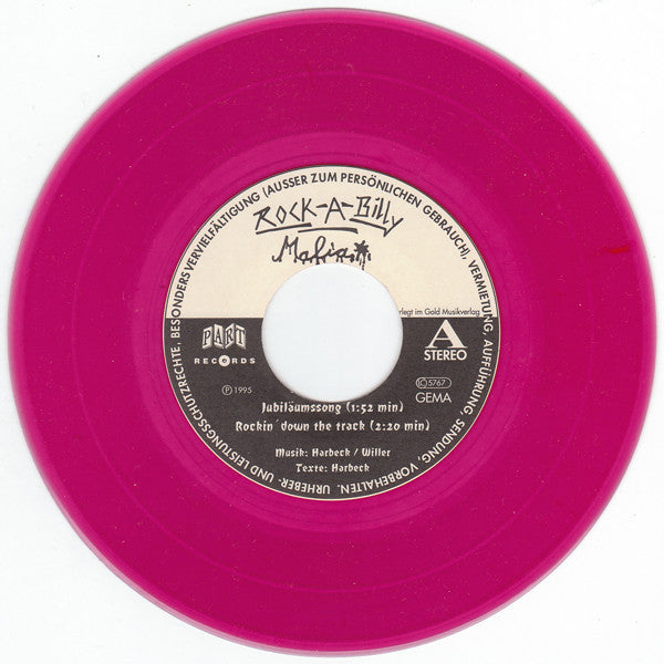 Rock-A-Billy Mafia – Anniversary Song - 7" - Rojo / Red - 1995 - Part Records – PART-EP 016.001, Graveyard Records – Grave 010 - Como Nuevo / Like New (M- / Generic)