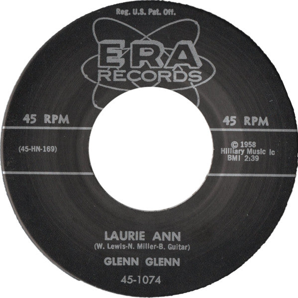 Glenn Glenn – Laurie Ann / One Cup Of Coffee And A Cigarette - 7" - Unofficial - Era Records – 45-1074 - Vinyl Like New / Generic Sleeve (M-/Generic).