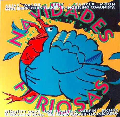 Navidades Furiosas (Songs of Peace and Rage) - LP - DOES NOT include the Lyric Insert - 1993 - La Fabrica Magnetica ‎– 936FM58 - Vinyl Very Good Condition / Cover Very Good Condition (VG+/VG+)