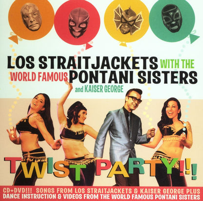 Los Straitjackets With The World Famous Pontani Sisters And Kaiser George – Twist Party!!! - CD+DVD - Punch Hole at Barcode. Agujero en el Código de Barras - Yep Roc Records ‎– YEP 2119 - Muy Buen Estado / Very Good Condition (VG+ / VG+)