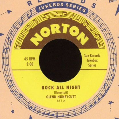 Glenn Honeycutt / Jimmy Wages – Rock All Night / Miss Pearl - 7" - 2001 - Norton Records – 851 - Like New / Like New (M- / M-)