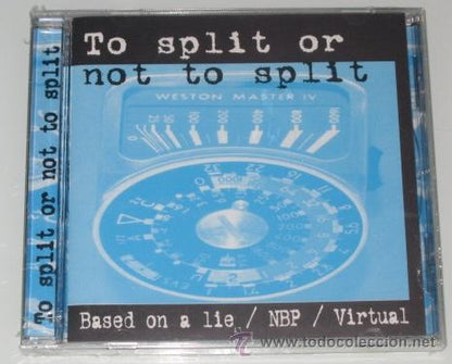 Based On A Lie / NBP / Virtual – To Split Or Not To Split - CD - 2001 - TPZSHIT Recordings – TPZ04 - NEW / SEALED.