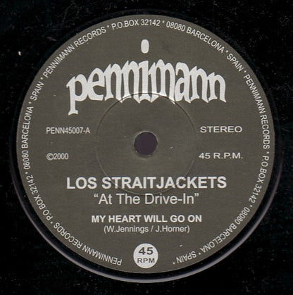 Los Straitjackets – My Heart Will Go On / Theme From Magnificent Seven - 7" - 2000 - Penniman Records – PENN45007 - Like New (M- / Generic)