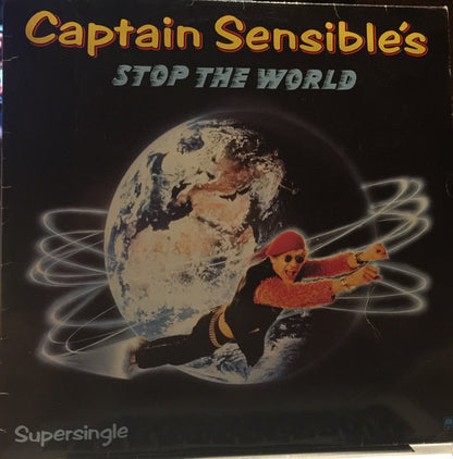 Captain Sensible – Stop The World - 12", 45 RPM, Maxi-Single - Spanish Edition. 1983 - A&M Records – AMS 12-9274 - Vinyl Near Mint (M-) / Sleeve Very Good (VG)