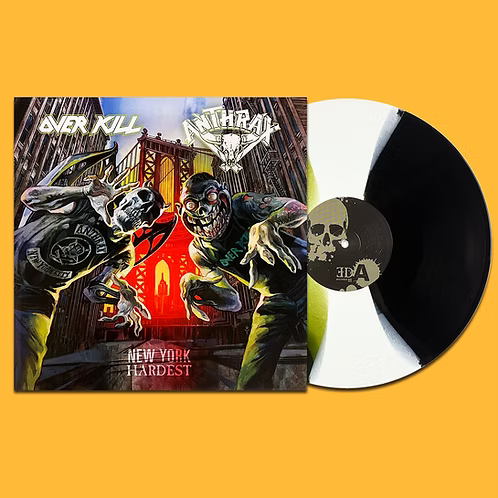 ANTHRAX / OVERKILL LP New York Hardest (Green White Black Tricolour Vinyl)