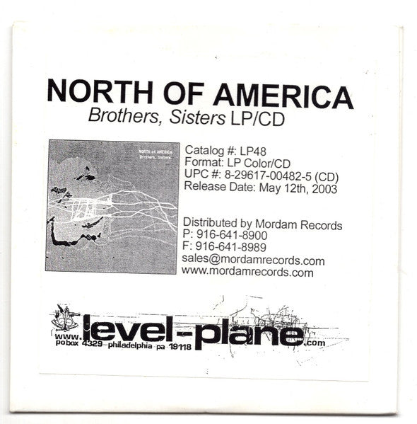 North Of America – Brothers, Sisters. - CD - Cardboard Sleeve - Muy Buen Estado / Very Good Condition (VG+ / VG+)