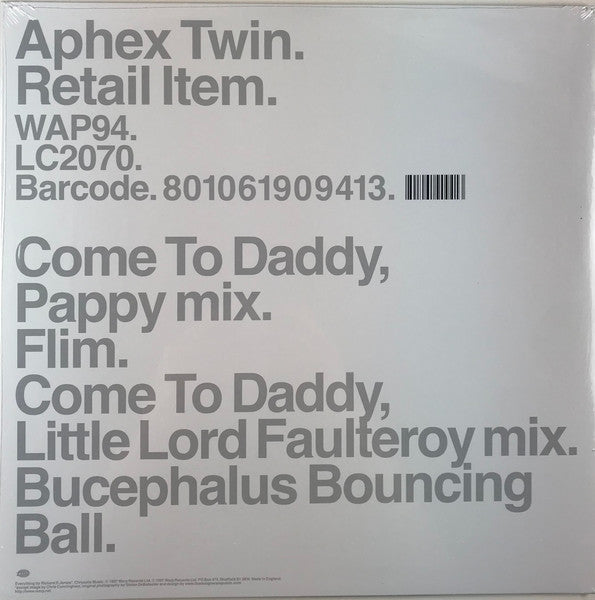 Aphex Twin - Come To Daddy - 12"