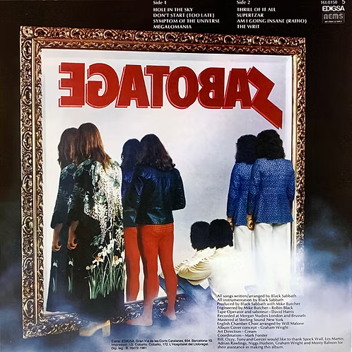 BLACK SABBATH LP Sabotage (White Marbled Coloured Vinyl)