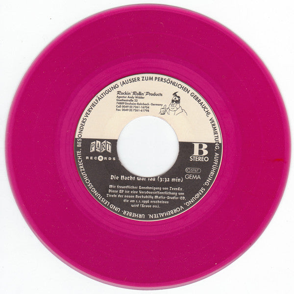 Rock-A-Billy Mafia – Anniversary Song - 7" - Rojo / Red - 1995 - Part Records – PART-EP 016.001, Graveyard Records – Grave 010 - Como Nuevo / Like New (M- / Generic)