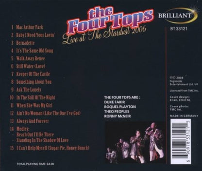 The Four Tops - Live at the Stardust 2006 - CD - NEW / SEALED.