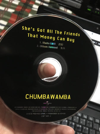 Chumbawamba – She's Got All The Friends That Money Can Buy - CD, Single, Promo, Card Sleeve - Mexican Edition - Very Good Condition (VG+ / VG+) - Price Sticker Residue