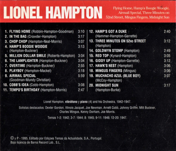 Lionel Hampton – Lionel Hampton - CD - New, unplayed, but not sealed.