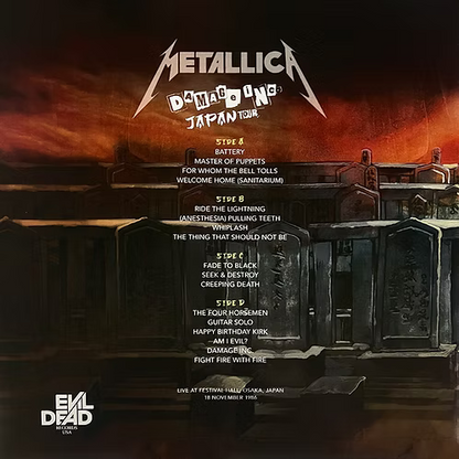 METALLICA 2xLP Damage Inc. Japan Tour (Swirl Coloured Vinyl) 212 Numbered Copies