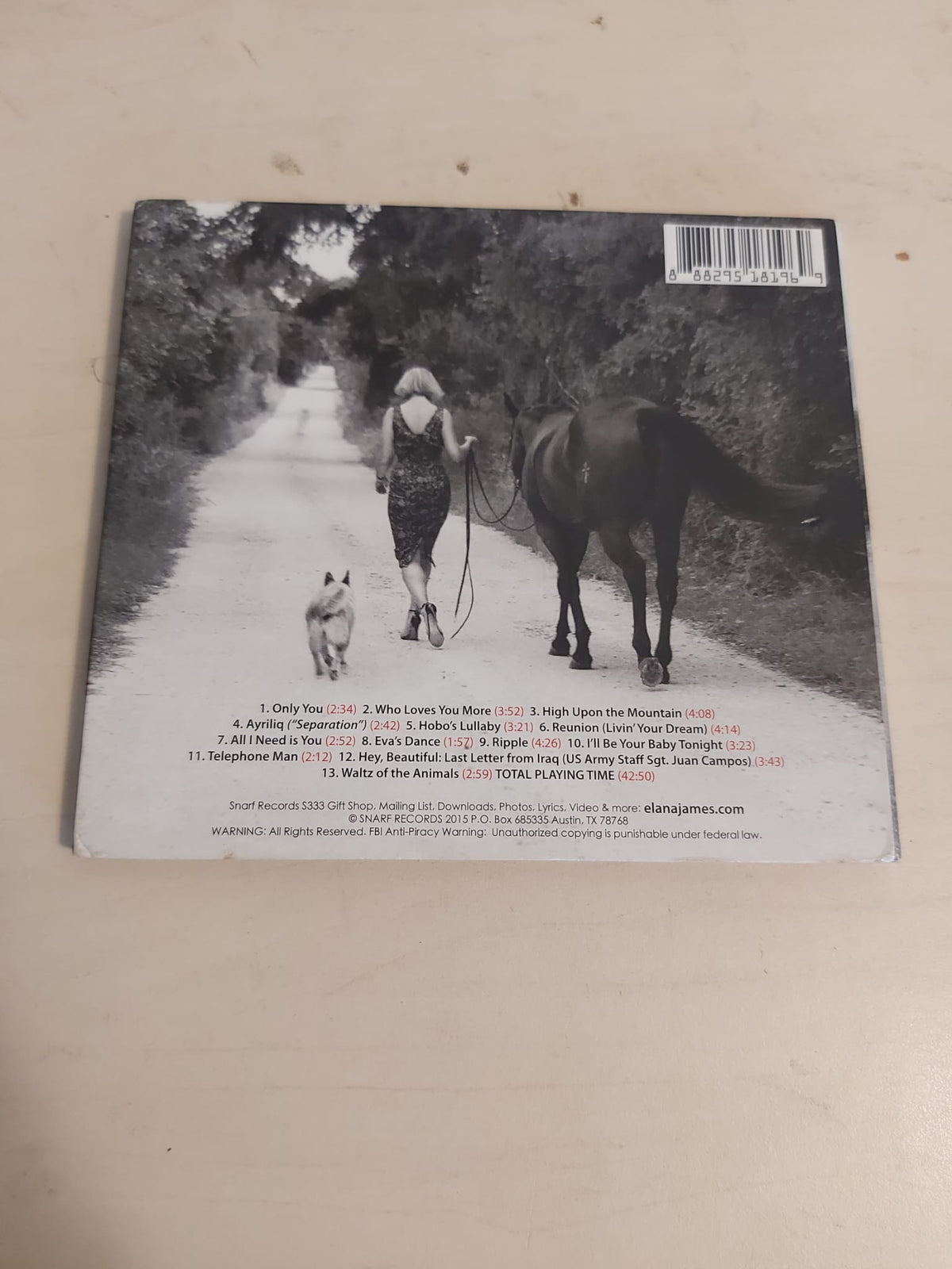 Elana James ‎– Black Beauty - CD - Digipak - Firmado y Dedicado en Portada - 2015 - Snarf Records ‎– S333 - Muy Buen Estado / Very Good Condition (VG+ / M-)