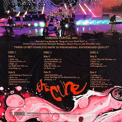 THE CURE 3xLP BOX SET Corona Capital 2023 (Green, White & Red Coloured Vinyl)