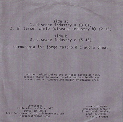 Cornucopia – Disease Industry - 7" - 2001 - Ataxie Disques – tax 02
