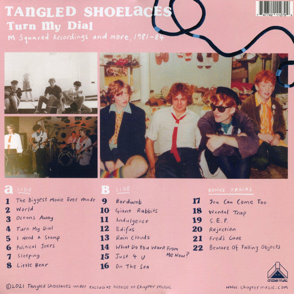 Tangled Shoelaces – Turn My Dial - M Squared Recordings And More, 1981-84 - LP - Pink & Blue Cloud - 2021 - Chapter Music – CH161LP - New and unplayed but not sealed.