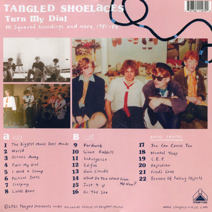 Tangled Shoelaces – Turn My Dial - M Squared Recordings And More, 1981-84 - LP - Pink & Blue Cloud - 2021 - Chapter Music – CH161LP - New and unplayed but not sealed.
