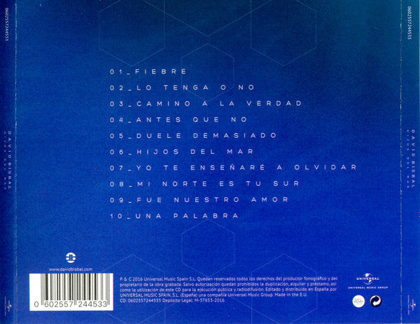David Bisbal – Hijos Del Mar - CD - NEW - SEALED - IMMEDIATE AVAILABILITY.