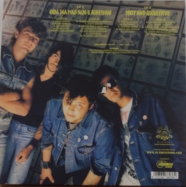 Ratos De Porão - Cada Dia Mais Sujo E Agressivo / Dirty And Aggressive (2xLP, Album, RE)