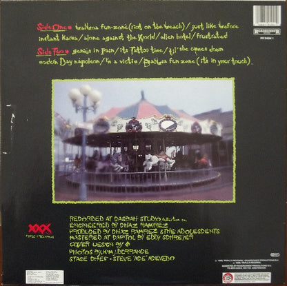 Adolescents – Balboa Fun Zone - LP - 1988 - Roadrunner Records – RR 9494 1, Triple X Records – Vinyl Very Good Plus (VG+) / Cover Very Good Plus (VG+)