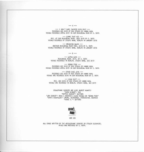 Cellophane Suckers - White Pants, White Heat. (12", Album)