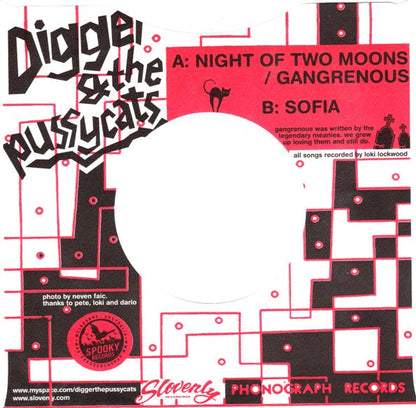 Digger & The Pussycats - Night Of Two Moons (7", Single)